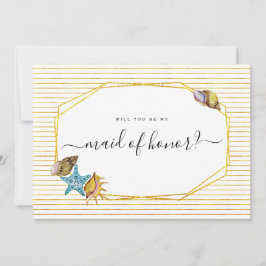 Aquarellmuscheln werden meine Trauzeugin sein Einladung