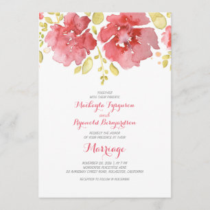 Aquarellmuseum Romantische Hochzeit Einladung