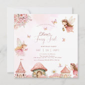 Aquarellmushroom Fairy 1. Geburtstagswald Einladung (Vorderseite)