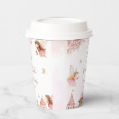 Aquarellmushroom Fairy 3. Geburtstagswald Pappbecher (Links)