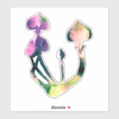 Aquarellmushrooms Aufkleber (Blatt)