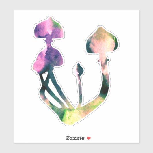 Aquarellmushrooms Aufkleber (Blatt)
