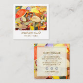 Aquarellmushrooms Food Stylist Quadratische Visitenkarte (Vorne/Hinten)