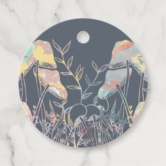 Aquarellmushrooms Geschenkanhänger (Vorderseite)