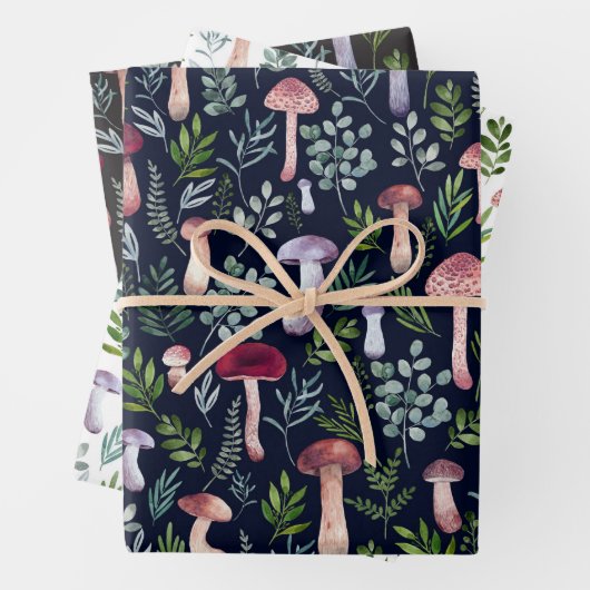 Aquarellmushrooms - Illustration Geschenkpapier Set (Beispiel)