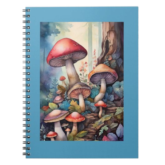 Aquarellmushrooms Notizblock (Vorderseite)