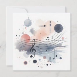 Aquarellmusik Feiertagskarte