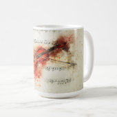 Aquarellmusik und Violine Kaffeetasse (VorderseiteRechts)