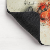 Aquarellmusik und Violine Mousepad (Ecke)