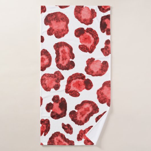 Aquarellmuster Abbildung Leoparden Haut. Fallen Badehandtuch (Badehandtuch)