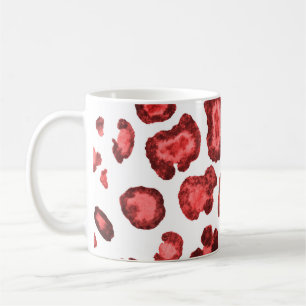 Aquarellmuster Abbildung Leoparden Haut. Fallen Kaffeetasse