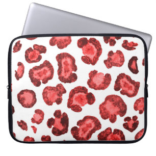 Aquarellmuster Abbildung Leoparden Haut. Fallen Laptopschutzhülle