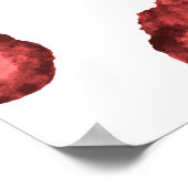 Aquarellmuster Abbildung Leoparden Haut. Fallen Poster (Ecke)