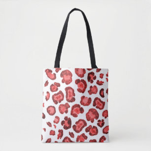 Aquarellmuster Abbildung Leoparden Haut. Fallen Tasche