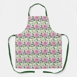 Aquarellmuster aus rosa und lavendelrosa Rosen Schürze