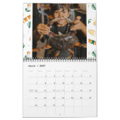Aquarellmuster | Foto Personalisierter Kalender (Mär 2027)