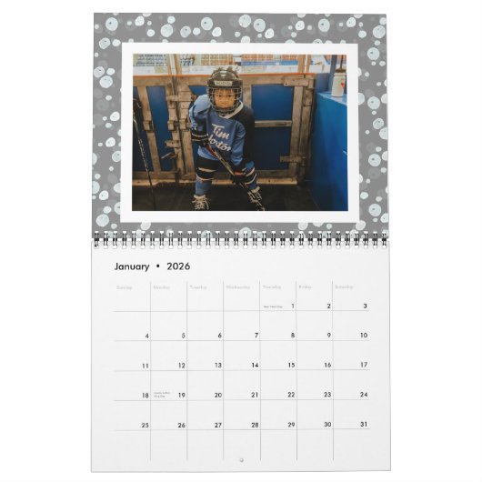 Aquarellmuster | Foto Personalisierter Kalender (Jan 2026)