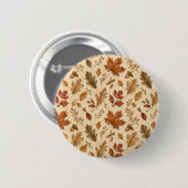 Aquarellmuster Herbstblätter  Button (Vorne & Hinten)