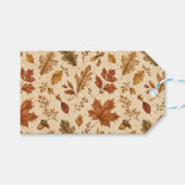Aquarellmuster Herbstblätter Geschenkanhänger (Vorderseite (Horizontal))