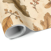 Aquarellmuster Herbstblätter Geschenkpapier (Rolleneckpunkt)