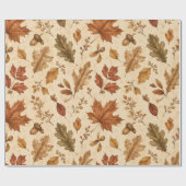 Aquarellmuster Herbstblätter Geschenkpapier (Flach)