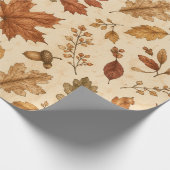 Aquarellmuster Herbstblätter Geschenkpapier (Ecke)