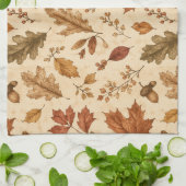 Aquarellmuster Herbstblätter Geschirrtuch (Gefaltet)