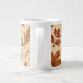 Aquarellmuster Herbstblätter Jumbo-Tasse (Rückseite)
