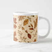 Aquarellmuster Herbstblätter Jumbo-Tasse (Rechts)