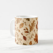 Aquarellmuster Herbstblätter Kaffeetasse (Vorderseite Links)