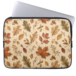 Aquarellmuster Herbstblätter  Laptopschutzhülle