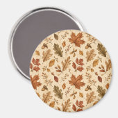 Aquarellmuster Herbstblätter Magnet (Vorderseite/Rückseite)