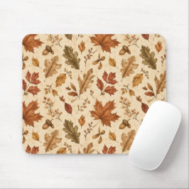 Aquarellmuster Herbstblätter  Mousepad