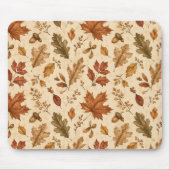 Aquarellmuster Herbstblätter Mousepad (Vorne)