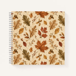 Aquarellmuster Herbstblätter  Notizblock