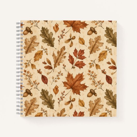 Aquarellmuster Herbstblätter Notizblock (Vorderseite)