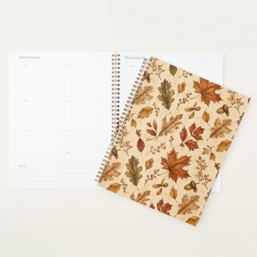 Aquarellmuster Herbstblätter  Planer (Anzeige)