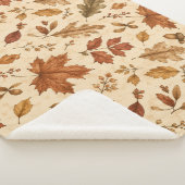 Aquarellmuster Herbstblätter Sherpadecke (3/4)