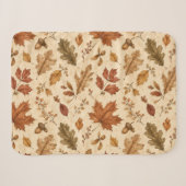 Aquarellmuster Herbstblätter Sherpadecke (Vorderseite (Horizontal))