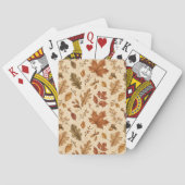 Aquarellmuster Herbstblätter Spielkarten (Rückseite)