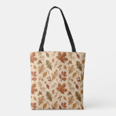 Aquarellmuster Herbstblätter  Tasche (Rückseite)