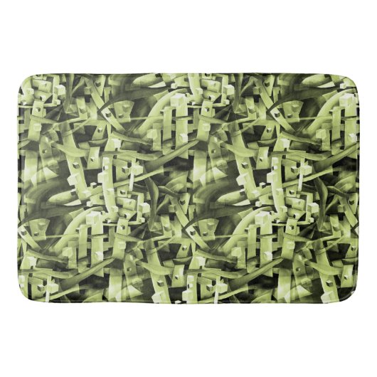 Aquarellmuster im Abstrakten Grün Badematte (Vorderseite)