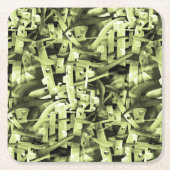 Aquarellmuster im Abstrakten Grün Rechteckiger Pappuntersetzer (Vorderseite)