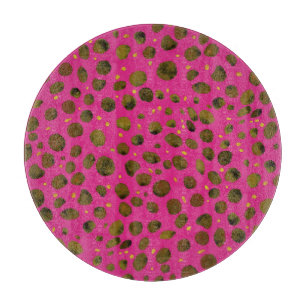 Aquarellmuster mit Abstrakter Geparkhaut. Schneidebrett