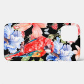 Aquarellmuster mit Blume Rose, Iris, Hibi Case-Mate iPhone Hülle (Rückseite (Horizontal))