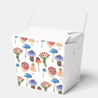 Aquarellmuster mit farbenfrohen Pilzen Geschenkschachtel