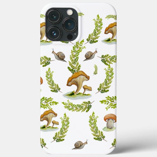 Aquarellmuster mit handgezeichnet Waldpilz Case-Mate iPhone Hülle (Rückseite)