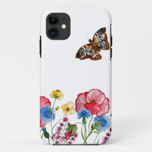 Aquarellmuster mit handgezeichnet Wildblumen und Case-Mate iPhone Hülle