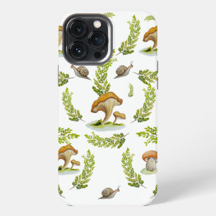 Aquarellmuster mit handgezeichneten Waldpilzen iPhone 13 Pro Max Hülle