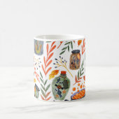 Aquarellmuster mit Herbstblättern. Kaffeetasse (Mittel)